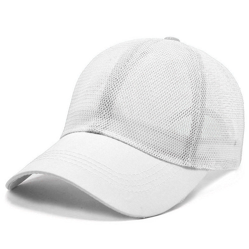 Breathable mesh baseball cap for outdoor sun protection